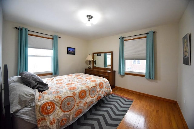 bedroom featuring light hardwood / wood-style floors