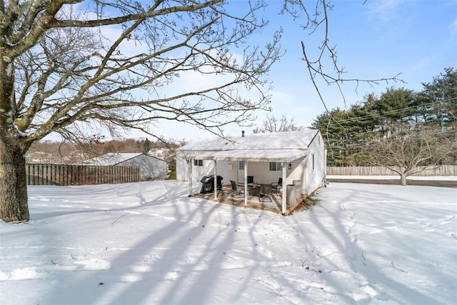 view of snowy yard