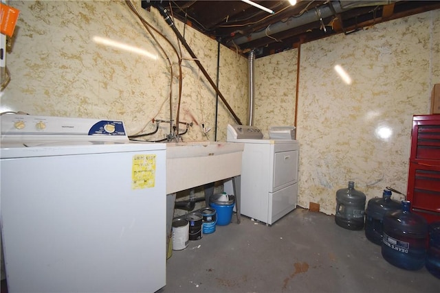 laundry room with separate washer and dryer