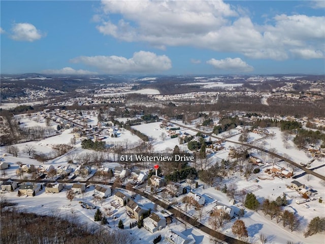 view of snowy aerial view