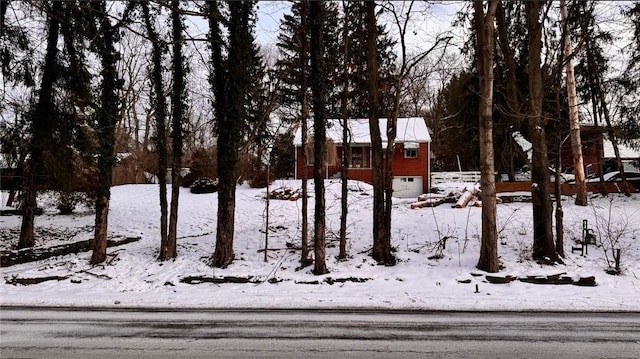 view of snowy yard