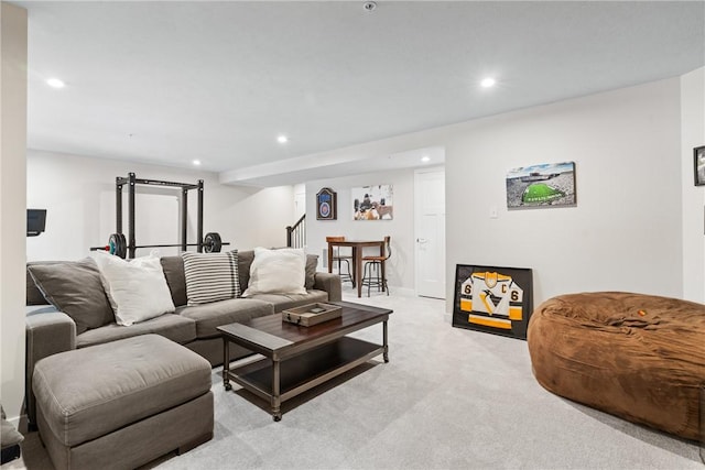 view of carpeted living room