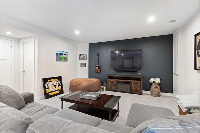 view of carpeted living room