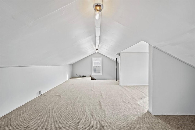 bonus room with carpet and lofted ceiling