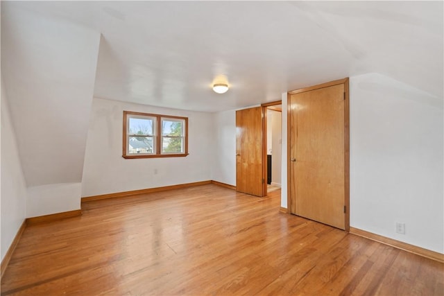 empty room featuring light wood-type flooring