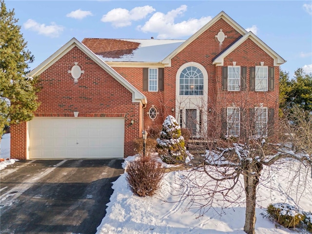 front facade with a garage