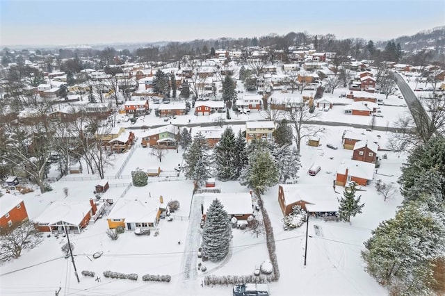 view of snowy aerial view