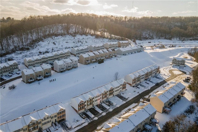 view of snowy aerial view