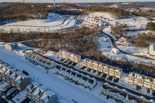 view of snowy aerial view