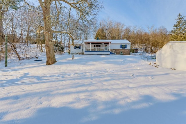 view of front of home with a porch