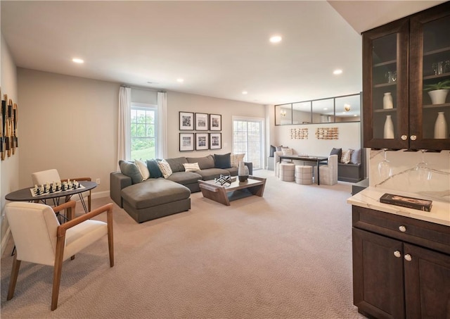 view of carpeted living room