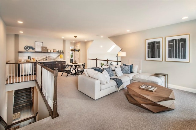 view of carpeted living room