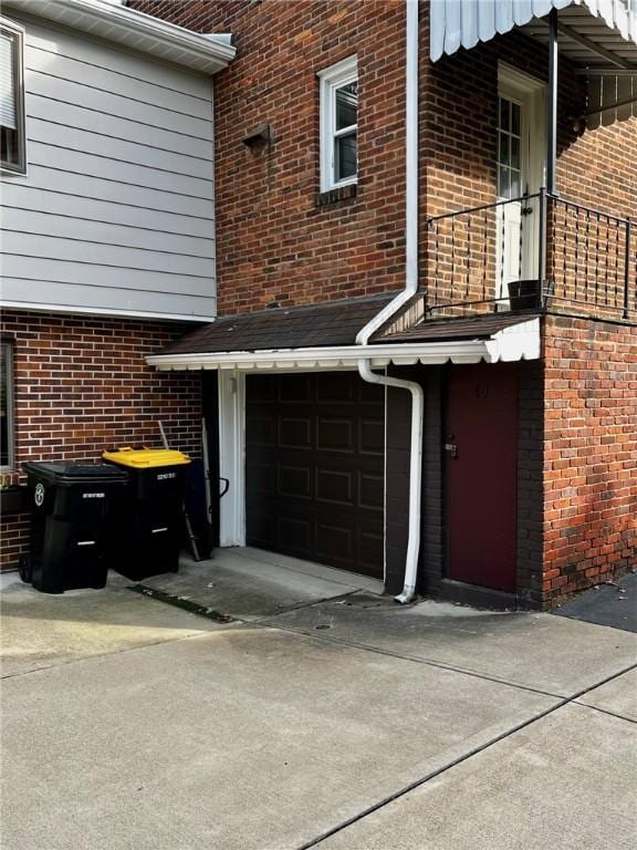 view of home's exterior featuring a garage