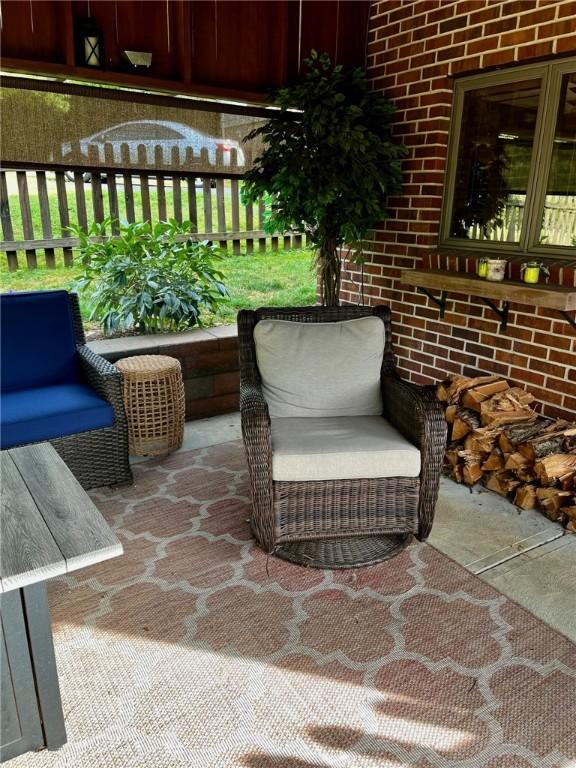 balcony with a patio