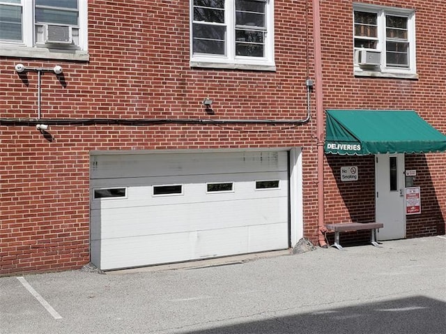 garage with cooling unit