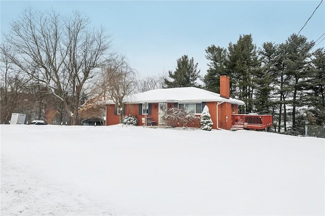 exterior space with a deck