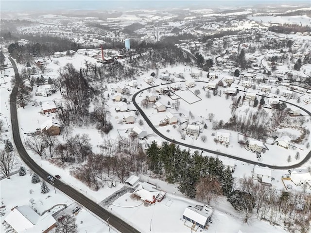 view of snowy aerial view