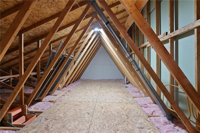 view of attic