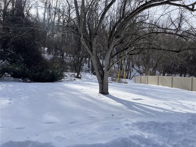 view of snowy yard