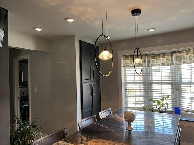 dining room with plenty of natural light