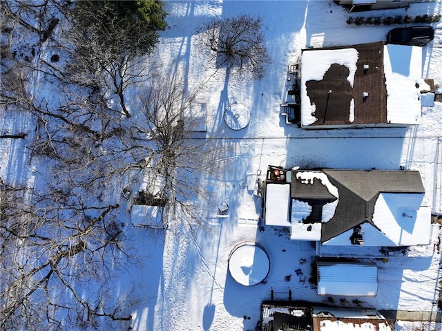 view of snowy aerial view