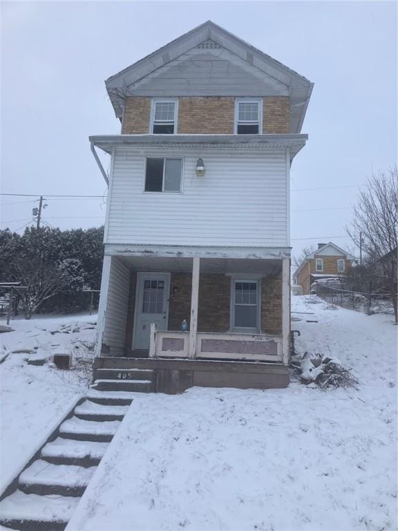 view of front property with a porch