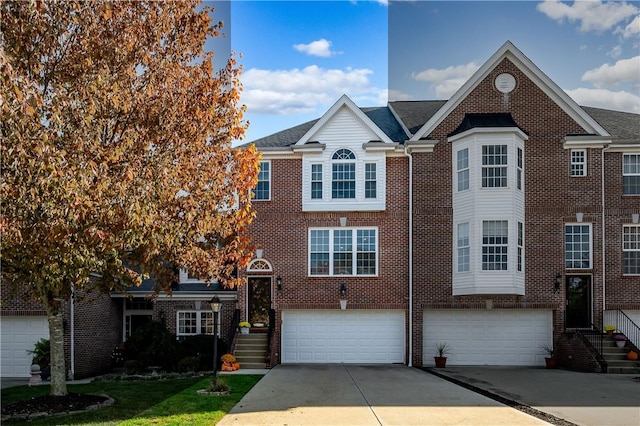 multi unit property featuring a garage