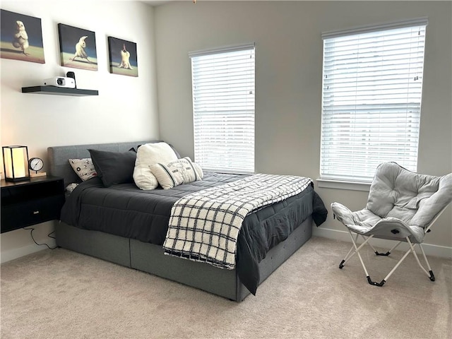 view of carpeted bedroom