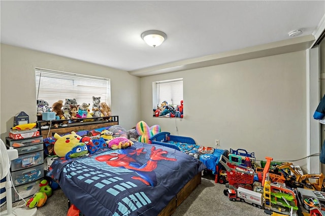 view of carpeted bedroom