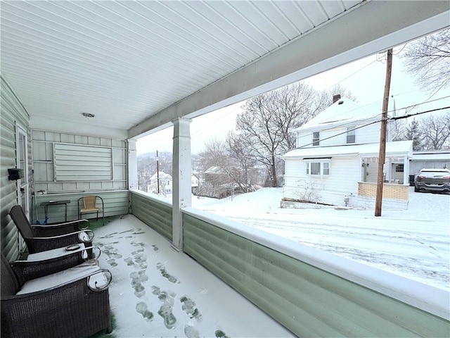 view of sunroom