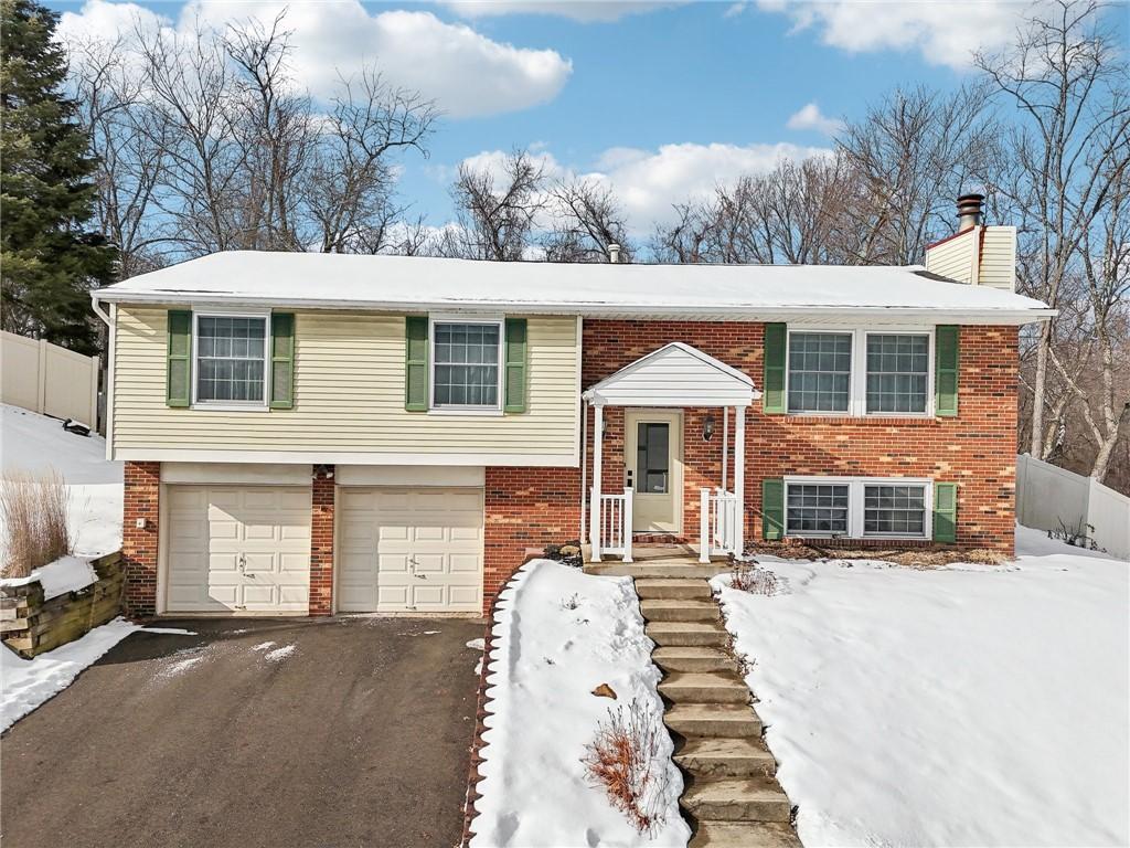 bi-level home with a garage