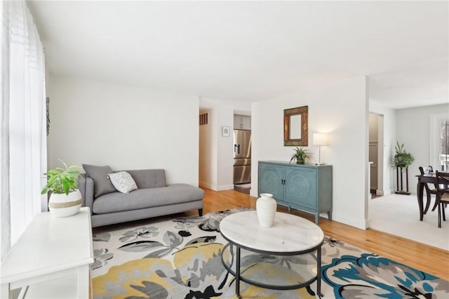 living room featuring wood-type flooring