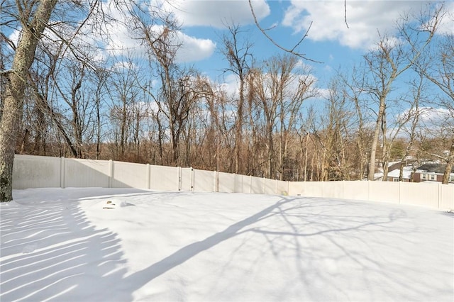 view of snowy yard