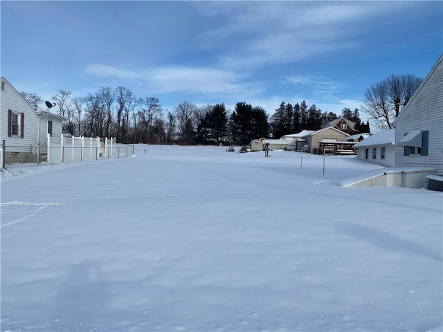 view of snowy yard