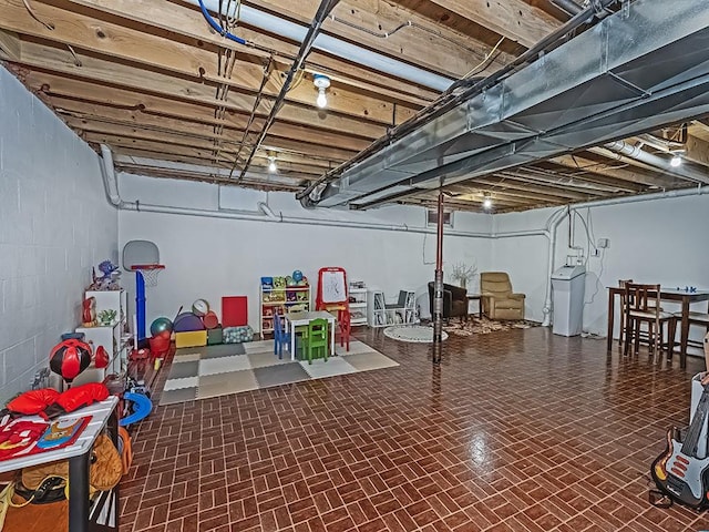 view of basement