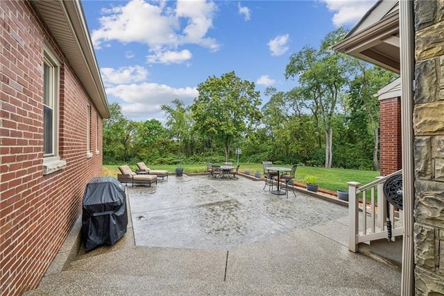 view of patio / terrace with area for grilling