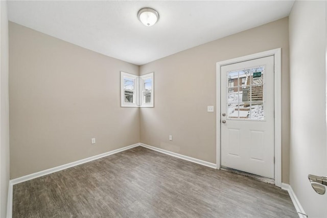 interior space with wood-type flooring