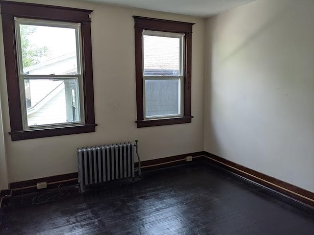 empty room with radiator heating unit