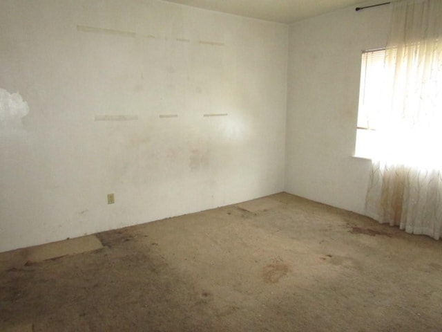 view of spare room