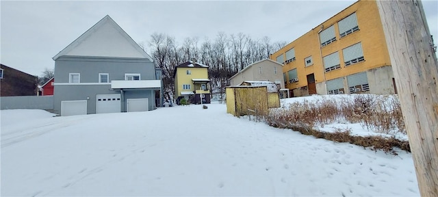 view of snowy yard