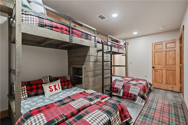 bedroom featuring wood-type flooring