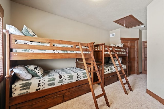 view of carpeted bedroom