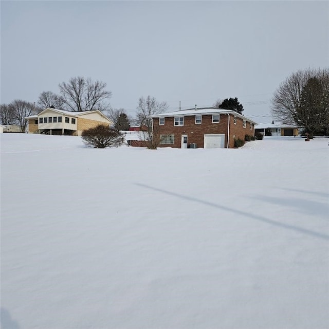 view of snowy yard