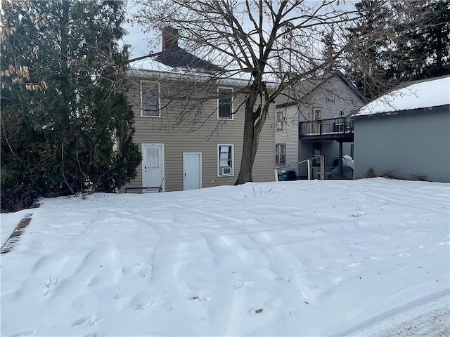 view of snowy yard