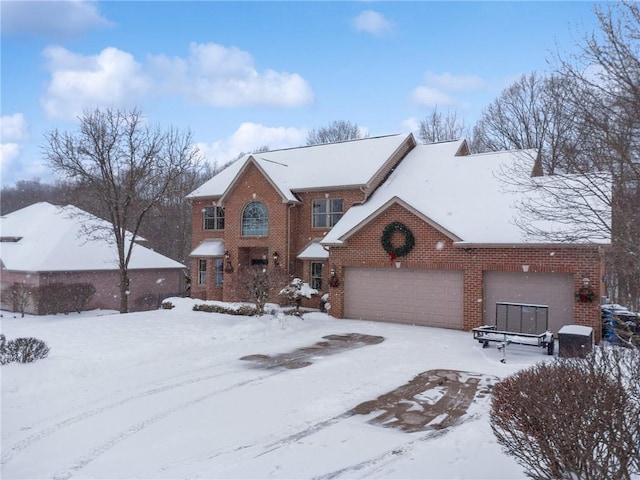 view of property with a garage