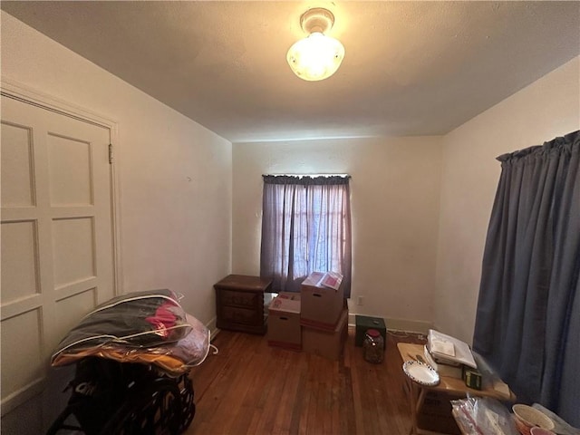 misc room with hardwood / wood-style flooring