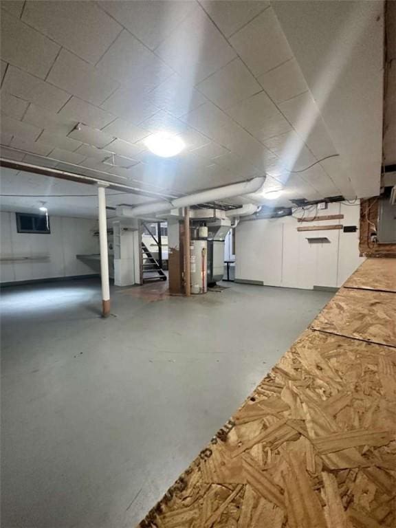 448 Baldwin Ave, Sharon, PA 16146 - finished basement featuring stairs and water heater