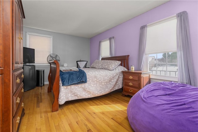 bedroom featuring light hardwood / wood-style flooring