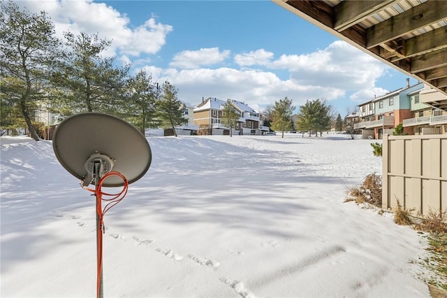 view of snowy yard