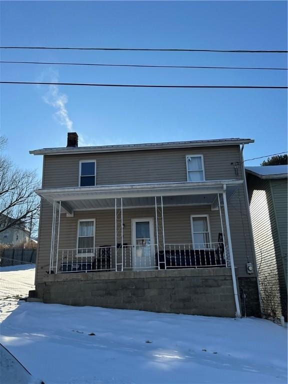 view of front of home featuring a porch